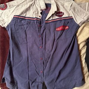 Harley-Davidson Black and White mechanic shirt